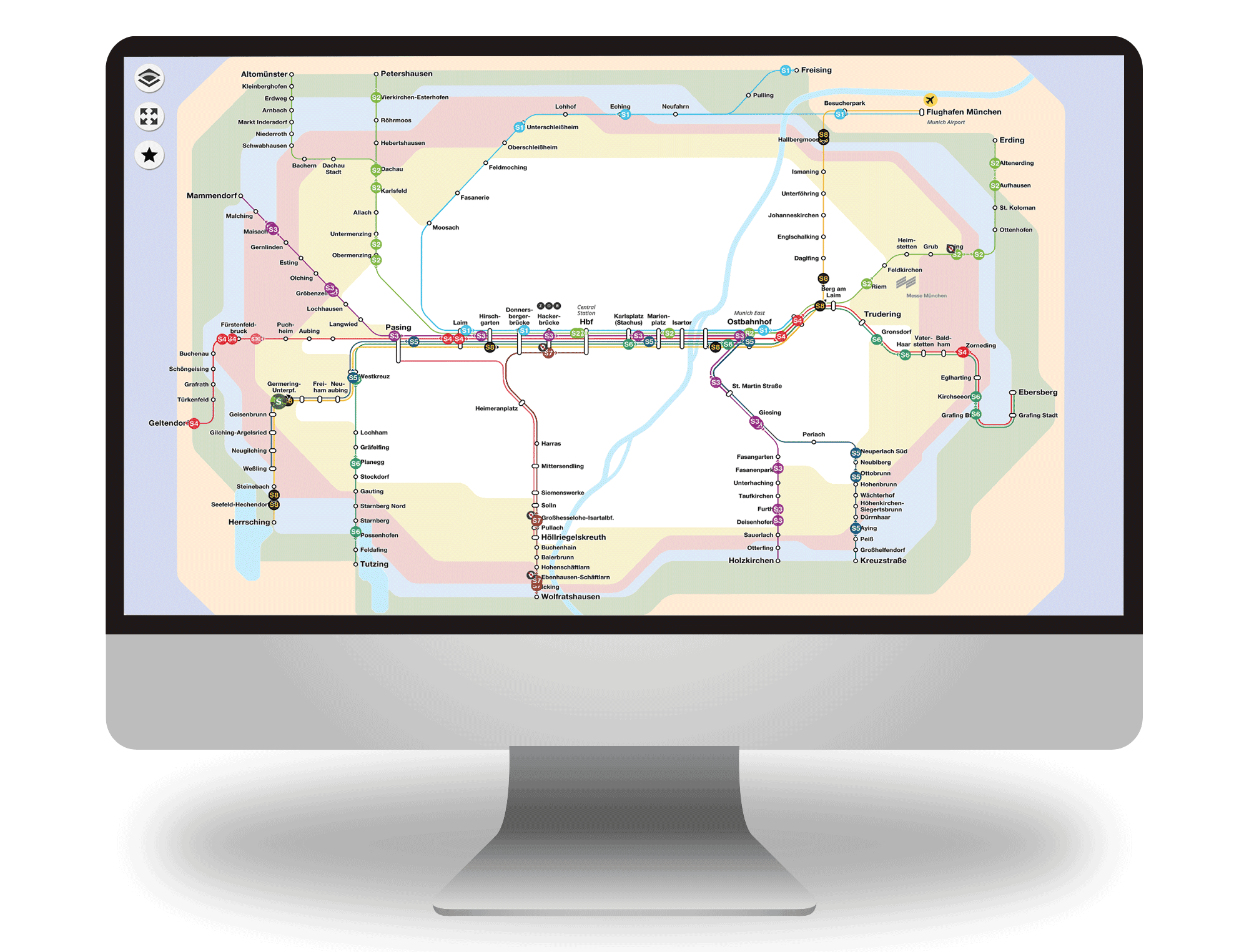 Smarte Live-Infos für S-Bahn-Fahrgäste in München.